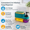 2 - in - 1 Kitchen Soap Dispenser with Sponge Holder & Pump - Wellhomes™