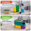 2 - in - 1 Kitchen Soap Dispenser with Sponge Holder & Pump - Wellhomes™