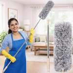 Wellhomes™ Extendable Flexible Microfiber Duster – Long Handle Dust Cleaner for Home