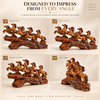WellHomes™ 7 Running Horses Statue for Home Decor – 15Inches Premium Brown Decorative Horse Showpiece for Living Room, Office & Entrance