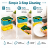WellHomes 2-in-1 Dish Soap Dispenser with Sponge Holder | Kitchen Sink Organizer|300ml