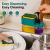 WellHomes™ Kitchen Sink Soap Dispenser with Sponge Holder | 3-in-1 Dish Soap & Liquid Dispenser