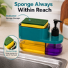 WellHomes™ Kitchen Sink Soap Dispenser with Sponge Holder | 3-in-1 Dish Soap & Liquid Dispenser