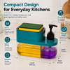 WellHomes™ Kitchen Sink Soap Dispenser with Sponge Holder | 3-in-1 Dish Soap & Liquid Dispenser