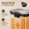 WellHomes Airtight Food Storage Containers Set of 4 | 4pcs ×1100ml | Transparent Kitchen Storage & Pantry Organizer.