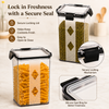 WellHomes Airtight Food Storage Containers Set of 4 | 4pcs ×1100ml | Transparent Kitchen Storage & Pantry Organizer.