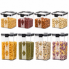 WellHomes Airtight Storage Containers Set of 8 | 4×700ml + 4×1100ml | Transparent Kitchen Pantry Containers