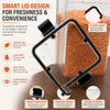 WellHomes Airtight Food Storage Containers Set of 8 | 8×1100ml | Transparent Kitchen Storage & Pantry Organizer