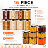 WellHomes Airtight Storage Containers Set of 16 | 8×700ml + 8×1100ml | Transparent Kitchen Pantry Containers (Copy)