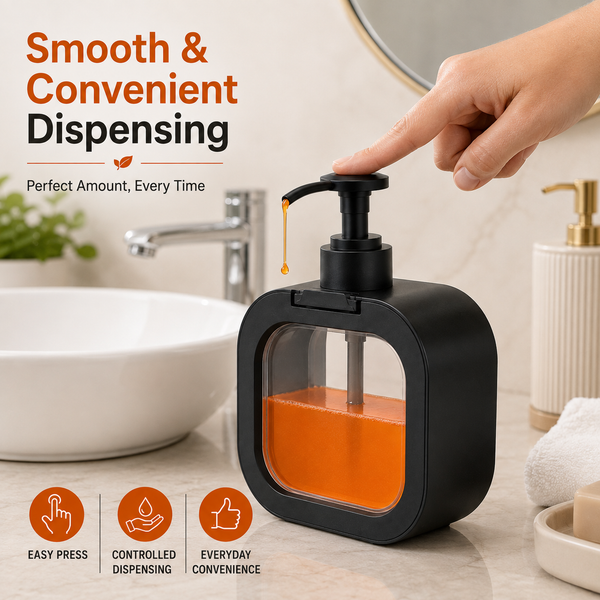 Black Automatic Liquid Soap Dispenser | Refillable Handwash Dispenser