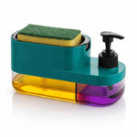 2-in-1 Kitchen Soap Dispenser with Sponge Holder & Pump