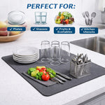 Dish Drying Mat (1 Buy Get 1 Free) – Super Absorbent Kitchen Counter Dry Mat