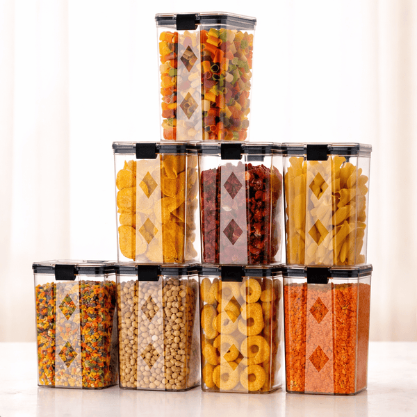 Airtight Food Storage Containers Set (8 pcs, 1100ml) - Wellhomes™