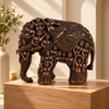 WellHomes™Brwon Human Elephant Sculpture – Intricately Carved Decorative Showpiece for Home Décor