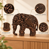 WellHomes™Brwon Human Elephant Sculpture – Intricately Carved Decorative Showpiece for Home Décor