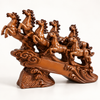 WellHomes™ 7 Running Horses Statue for Home Decor – 19 Inches Premium Brown Decorative Horse Showpiece for Living Room, Office & Entrance