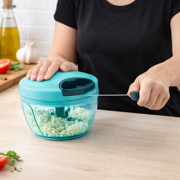 Manual Pull Food Chopper – Multi - Purpose Vegetable & Garlic Cutter - Wellhomes™