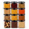 WellHomes Airtight Food Storage Containers Set of 12 | 12pcs ×700ml | Transparent Kitchen Storage & Pantry Organizer.