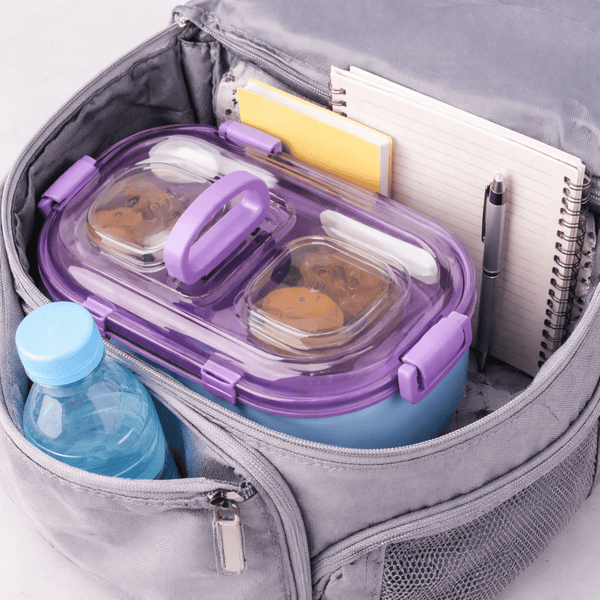 Premium Stainless Steel Bento Lunch Box with Integrated Utensils & Leak - Proof Snack Container – 650ml - Wellhomes™