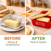 Wellhomes™ Ceramic Airtight Butter Storage with Bamboo Lid & Butter Knife | Kitchen Butter Keeper. (Copy) - Wellhomes™