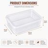 Wellhomes™ Fridge Organizer Storage Boxes Set of 6 (2000 ml Each) with Drain Plate |