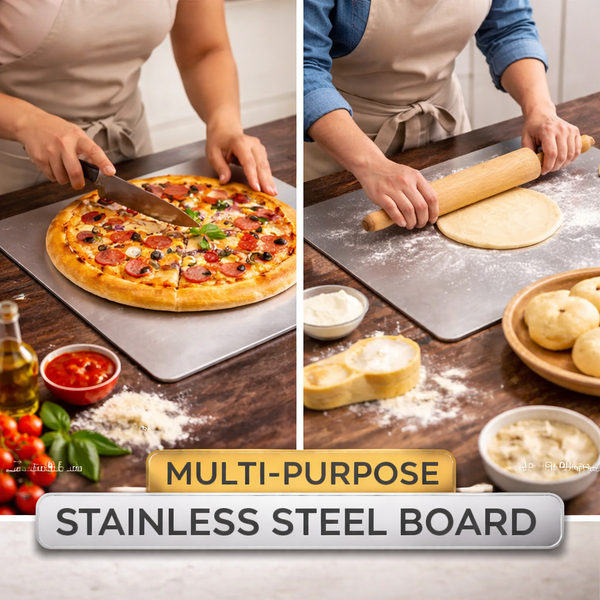 Wellhomes™ Stainless Steel (35×31 )cm Chopping Board - Wellhomes™