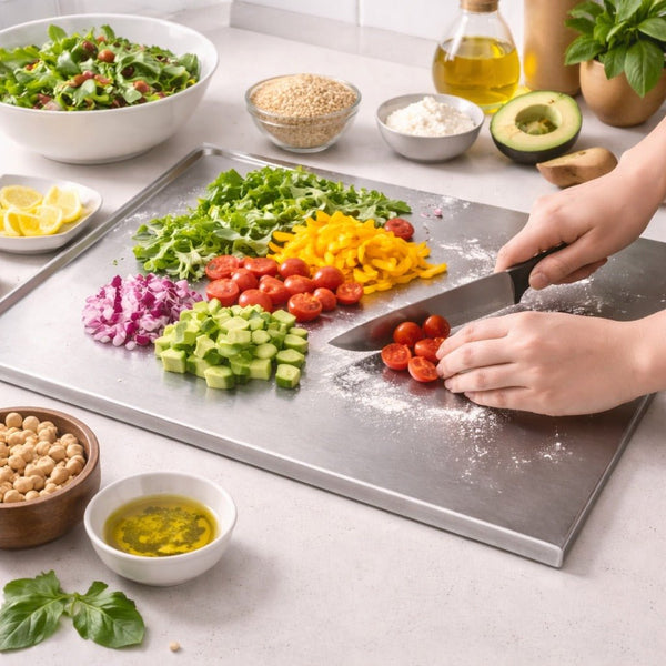 Wellhomes™ Stainless Steel (41*31 )cm Chopping Board for chopping Vegetables - Wellhomes™