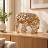 WellHomes™ Human Elephant Sculpture – Intricately Carved Decorative Showpiece for Home Décor