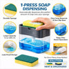 2 - in - 1 Soap Dispenser with Sponge Holder | Press Dish Soap Pump for Kitchen Sink - Wellhomes™