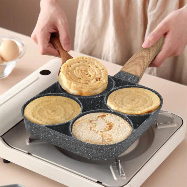 4 - Hole Non - Stick Egg Frying Pan – Multi Section Pancake & Omelette Maker - Wellhomes™