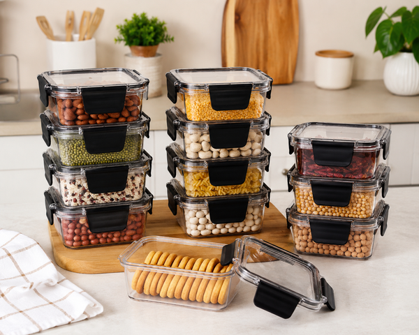 WellHomes™ Airtight Food Storage Containers Set of 12 | BPA Free, Leak Proof
