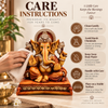 WellHomes™ Premium Lord Ganesha Idol | Antique Finish Ganesh Statue for Home, Office & Puja Décor
