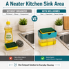 WellHomes 2-in-1 Dish Soap Dispenser with Sponge Holder | Kitchen Sink Organizer|300ml