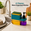 WellHomes™ Kitchen Sink Soap Dispenser with Sponge Holder | 3-in-1 Dish Soap & Liquid Dispenser