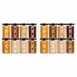 WellHomes Airtight Food Storage Containers Set of 16 | 16×1100ml | Transparent Kitchen Storage & Pantry Organizer (Copy)
