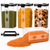 WellHomes Airtight Food Storage Containers Set of 4 | 4pcs ×1100ml | Transparent Kitchen Storage & Pantry Organizer.
