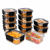 Air - Tight Kitchen Storage Containers Pack of 12pc | Transparent BPA - Free Plastic Boxes - Wellhomes™