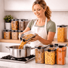 Airtight Food Storage Containers Set (8 pcs, 1100ml) - Wellhomes™