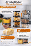 Airtight Kitchen Storage Containers set of 8pcs (400ml) - Wellhomes™