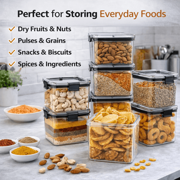 Airtight Kitchen Storage Containers set of 8pcs (400ml) - Wellhomes™