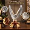 Premium Winged Bird Eagle Statue | Silver & Gold Luxury Home Décor Showpiece