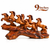 WellHomes™ 7 Running Horses Statue for Home Decor – 9Inches Premium Brown Decorative Horse Showpiece for Living Room, Office & Entrance