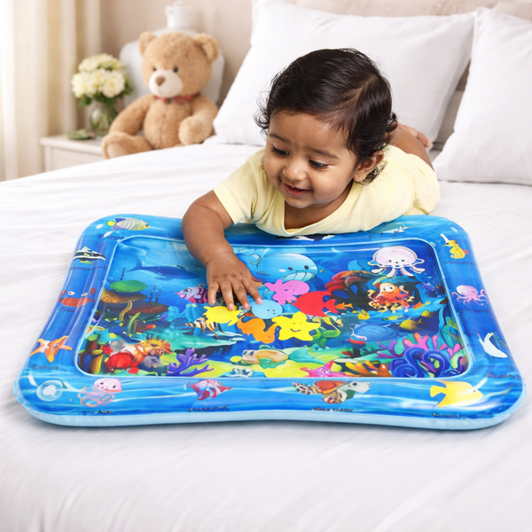 Inflatable Baby Water Play Mat – Tummy Time Activity & Sensory Development Toy - Wellhomes™