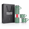 Insulated Thermos Flask Set with 2 Cups – Stainless Steel Hot & Cold Bottle for Travel, Office & Gifting - Wellhomes™
