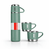 Insulated Thermos Flask Set with 2 Cups – Stainless Steel Hot & Cold Bottle for Travel, Office & Gifting - Wellhomes™