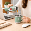 Insulated Thermos Flask Set with 2 Cups – Stainless Steel Hot & Cold Bottle for Travel, Office & Gifting - Wellhomes™
