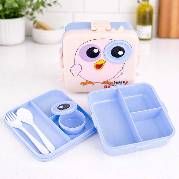 Super Birdy Kids Lunch Box | Fun Cartoon Design, Safe & Durable