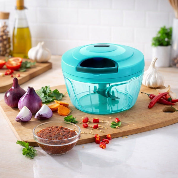 Manual Pull Food Chopper – Multi - Purpose Vegetable & Garlic Cutter - Wellhomes™