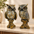 WellHomes™Decorative Owl Showpiece Set of 2 | Elegant Owl Figurines for Home Décor