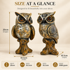 WellHomes™Decorative Owl Showpiece Set of 2 | Elegant Owl Figurines for Home Décor